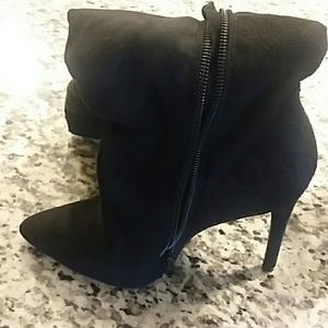 Brand New Womens Black Suede Boots- As. 5 1/2